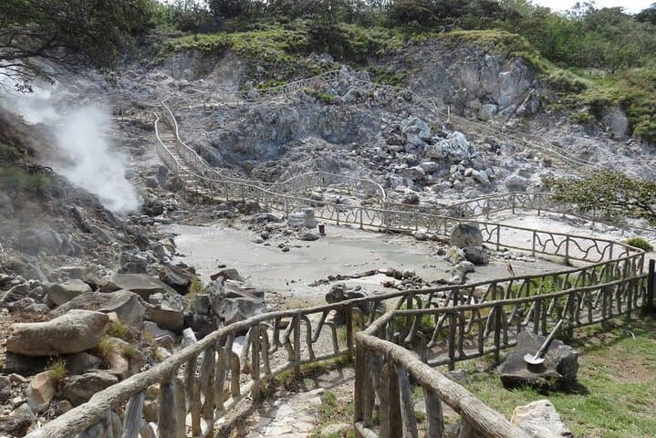 Hornillas hot springs- mud bath-Horses or tractor-waterfalls hike